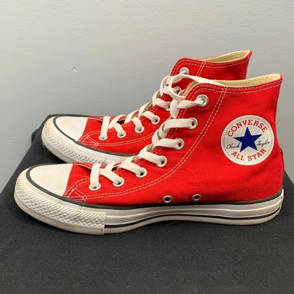 Red All Star Converse High Tops
